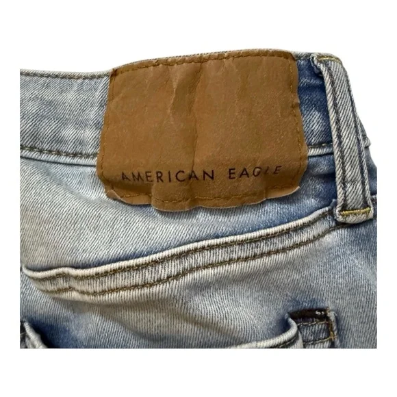 American Eagle AirFlex 360 Distressed Skinny Jeans 28x32 Light Wash - Picture 6 of 6